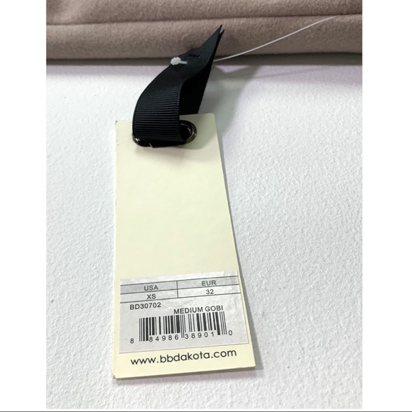 BB Dakota Hana Coat XS Black & Taupe Gobi Color-Block - Picture 9 of 15